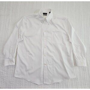 Ralph Lauren Black Label Oxford Shirt Men's XL 17 1/2 32/33 LS White Stretch EUC